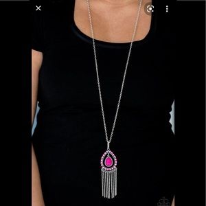 3/$10 NEW pink necklace earring set